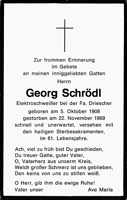 Sterbebildchen Georg Schrdl, *05.10.1908 †22.11.1969
