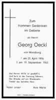Sterbebildchen Georg Oeckl, *23.04.1896 †19.09.1963
