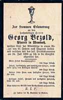 Sterbebildchen Georg Bezold *1825 †24.07.1886