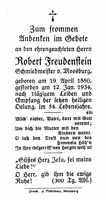 Sterbebildchen Robert Freudenstein, *19.04.1880 †12.01.1934