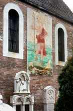 Der hl. Christophorus an der Nordseite von St. Michael