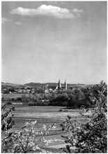 Moosburg von Westen, Postkarte 1920er Jahre