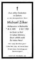 Sterbebildchen Michael Zilker *18.05.1890 †10.07.1951