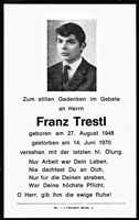 Sterbebildchen Franz Trestl, *27.08.1948 †14.06.1970