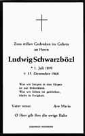 Sterbebildchen Ludwig Schwarzbzl, *01.07.1899 †15.12.1968