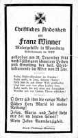 Sterbebildchen Franz Winner, *1923 †31.12.1944