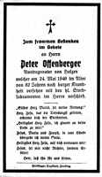 Sterbebildchen Peter Offenberger, *1864 †24.05.1946