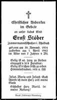 Sterbebildchen Ernst Stber, *30.11.1934 †01.04.1942