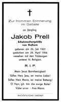Sterbebildchen Jakob Prell, *25.07.1931 †28.04.1956