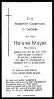 Sterbebildchen Helene Mayer, *1890 †22.06.1963