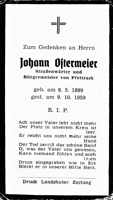 Sterbebildchen Johann Ostermeier, *08.05.1899 †09.10.1959