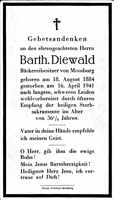 Sterbebildchen Bartholomus Diewald, *18.08.1884 †16.04.1941