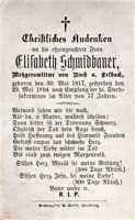 Sterbebildchen Elisabeth Schmidbauer, *30.05.1817 †23.05.1894