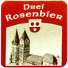 Drei Rosen Bräu GmbH Moosburg, Bierdeckel