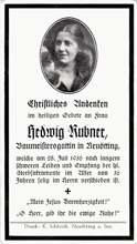 Hedwig Rubner, 1936