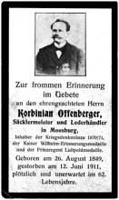 Sterbebildchen Korbinian Offenberger 1911