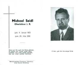 Sterbebildchen Michael Seidl, *1923 †1990