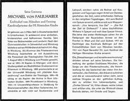 Sterbebildchen Michael von Faulhaber *1869 †1952