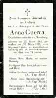 Sterbebildchen Anna Guerra, *1861 †1935