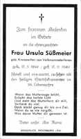Sterbebildchen Ursula Smeier, *1894 †1949