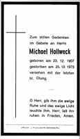 Sterbebildchen Michael Hollweck, *1907 †1973