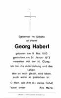 Sterbebildchen Georg Haberl, *1913 †1973