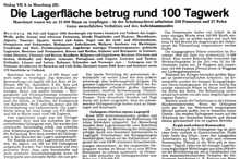 Die Lagerfl�che betrug rund 100 Tagwerk (II), MZ 1982
