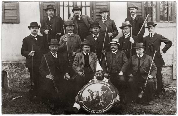 Abschiedsschie�en des Sch�tzenmeisters Josef Wolf am 4. Mai 1915 der kgl. priv. Feuersch�tzengesellschaft Moosburg