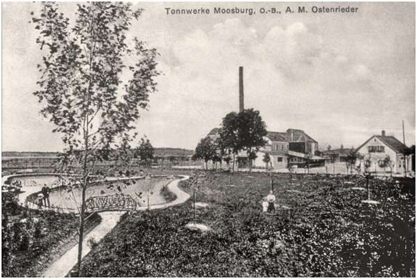 Tonwerk Moosburg, Postkarte 1910