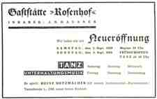 Anzeige Rosenhof, 1949