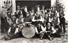Herbstschau 1926, Festwirt Wastl Erber mit der Stadtkapelle