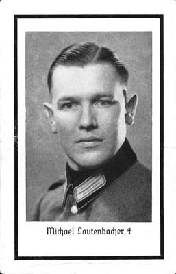 Sterbebildchen Michael Lautenbacher aus Egling, 1945
