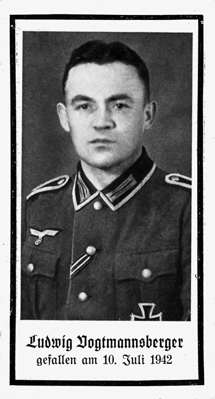 Sterbebildchen Ludwig Vogtmannsberger *14.07.1911 †10.07.1942
