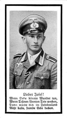 Sterbebildchen Josef Goldes *03.02.1916 †19.01.1944