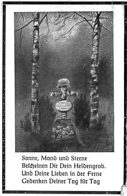Vorderseite Sterbebildchen 1945