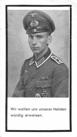 Moosburg Sterbebildchen Siegfried Dallmayer, 1943