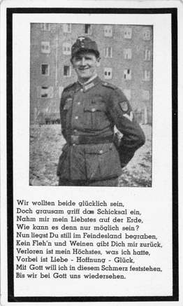 Moosburg Sterbebildchen Gabriel Gschwandtner, 1944
