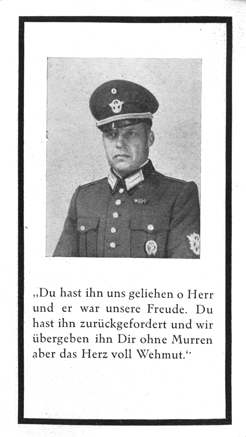 Moosburg Sterbebildchen Albert Kopler, 1944
