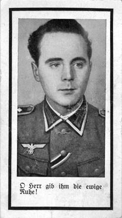 Moosburg Sterbebildchen Karl Weber, 1943
