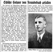 Nachruf Michael Holzner *25.01.1914 †04.12.1939