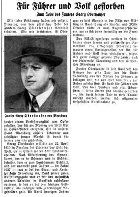 Nachruf Georg Oberhauser *22.04.1910 †11.12.1939