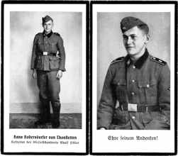 Sterbebildchen Hans Hadersdorfer *1921 †04.10.1941