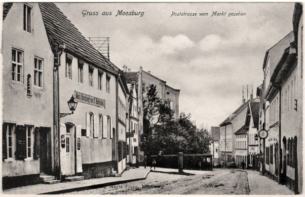 Moosburg, Poststrasse, heute Weingraben, Postkarte von 1905