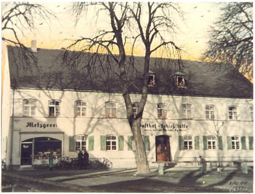Viehmarktplatz, Metzgerei Gasthof Schie�st�tte, Val. Ott 1969