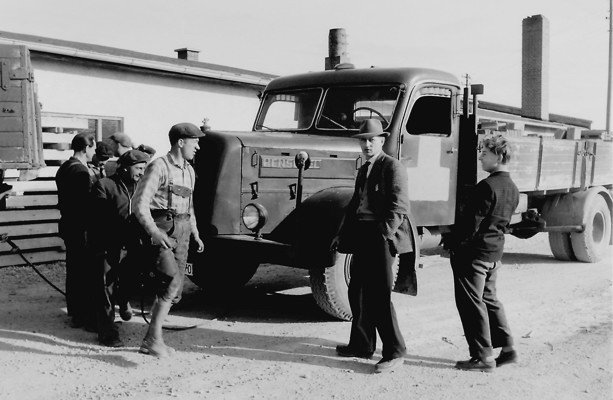 Moosburg Neustadt 1958, LKW Betonwerk Rudolf Zimmer