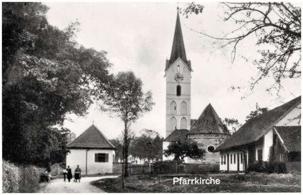 Pfarrkirche, Ausschnitt Postkarte 27.02.1933