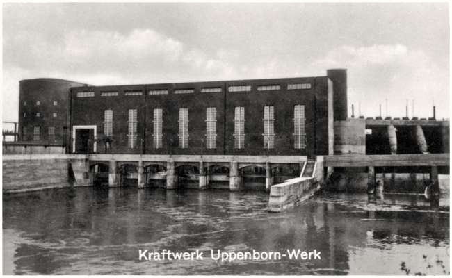 Kraftwerk Uppenborn-Werk, Ausschnitt Postkarte 27.02.1933