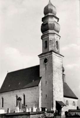 Ausschnitt Postkarte Gru� aus Wang - Oberbayern