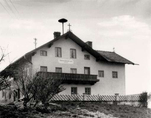 B�ckerei - Gemischtwaren - Ausschnitt Postkarte Gru� aus Wang - Oberbayern