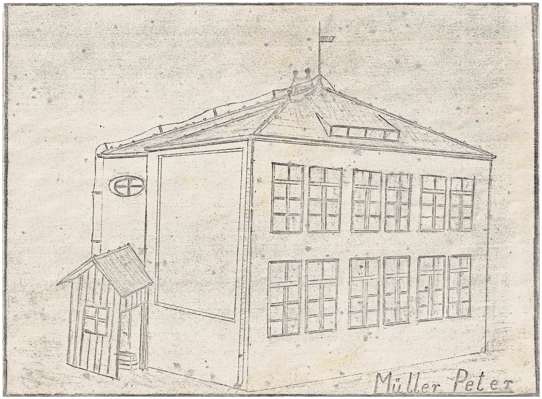 Schule Volkmannsdorf, Kinderzeichnung Peter M�ller